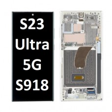 Samsung Galaxy SM-S918 (S23 Ultra 5G) OLED and Touch screen with frame (Original Service Pack) [CREAM / BEIGE] GH82-30465B/30466B